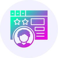 User experience Circle Icon Minimal Gradient Style vector