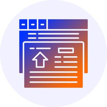 Redirect Circle Icon Minimal Gradient Style vector