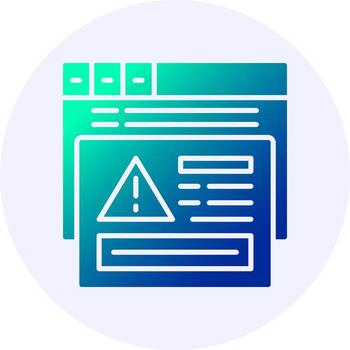 404 error Circle Icon Minimal Gradient Style vector