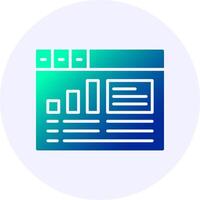 Google Analytics Circle Icon Minimal Gradient Style vector