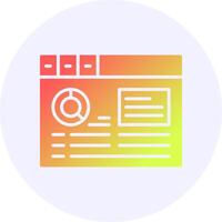 Web analytics Circle Icon Minimal Gradient Style vector