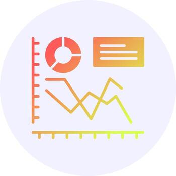 línea gráfico circulo icono mínimo degradado estilo vector