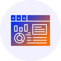 Dashboard Circle Icon Minimal Gradient Style vector
