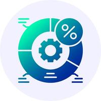AB testing Circle Icon Minimal Gradient Style vector