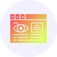 Session duration Circle Icon Minimal Gradient Style vector