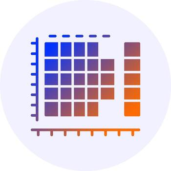 Heatmap Circle Icon Minimal Gradient Style vector