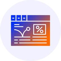 Engagement Circle Icon Minimal Gradient Style vector