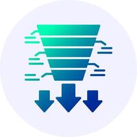 E-commerce tracking Circle Icon Minimal Gradient Style vector