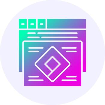 Attribution modeling Circle Icon Minimal Gradient Style vector