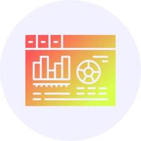 Mobile app analytics Circle Icon Minimal Gradient Style vector