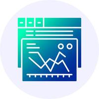 Keyword ranking Circle Icon Minimal Gradient Style vector
