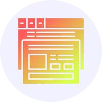 Quality score Circle Icon Minimal Gradient Style vector