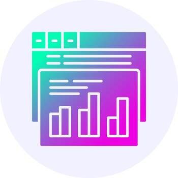 Landing page Circle Icon Minimal Gradient Style vector