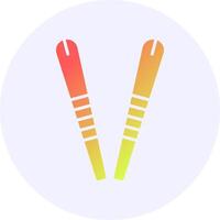 Chopsticks Solid Gradient Style Icon vector
