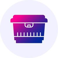 Food Container Solid Gradient Style Icon vector