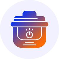 Slow cooker Solid Gradient Style Icon vector