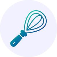 Whisk Solid Gradient Style Icon vector