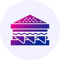 Sandwich Solid Gradient Style Icon vector