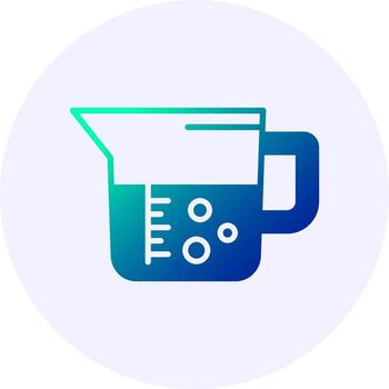 Measuring jug Solid Gradient Style Icon vector
