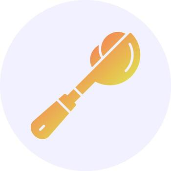 cucharón sólido degradado estilo icono vector