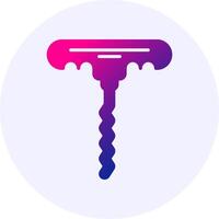 Corkscrew Solid Gradient Style Icon vector