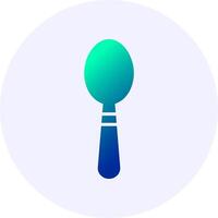 Spoon Solid Gradient Style Icon Design vector