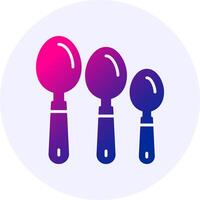 Measuring spoons Solid Gradient Style Icon vector
