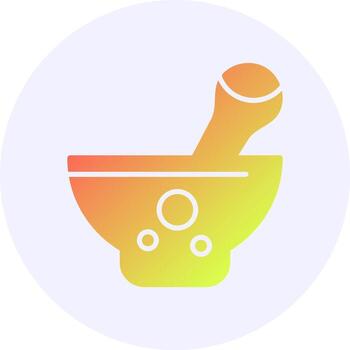 Pestle Solid Gradient Style Icon vector