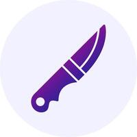 Carving Knife Solid Gradient Style Icon vector
