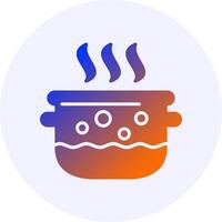 Pot Solid Gradient Style Icon Design vector