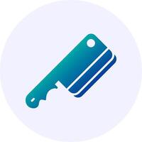 Butcher Knife Solid Gradient Style Icon vector