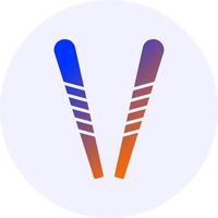 Chopsticks Solid Gradient Style Icon Design vector