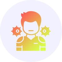 Sick Person Gradient Style Icon vector