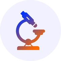 Microscope Gradient Style Icon vector