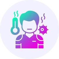 Sick boy Gradient Style Icon vector