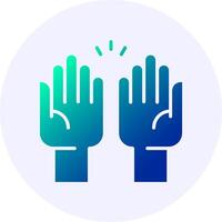 Hands Gradient Style Icon vector