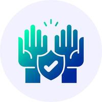 Safe Gradient Style Icon vector