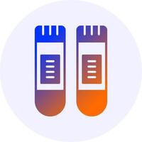 Test tubes Gradient Style Icon vector
