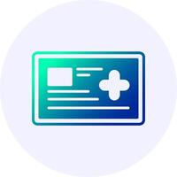 Medical card Gradient Style Icon vector