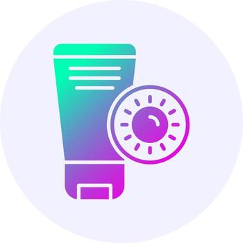 Sun block Gradient Style Icon vector