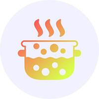 Water Boiling Gradient Style Icon vector