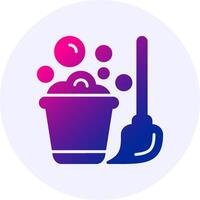 Cleaning Gradient Style Icon vector