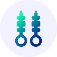 Skewer Solid Gradient Style Icon vector