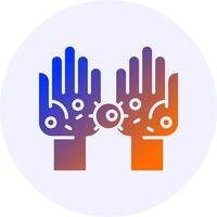 Dirty hands Gradient Style Icon vector