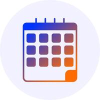 Calendar Gradient Style Icon Design vector