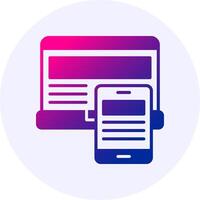 Responsive design Icon Gradient Style vector
