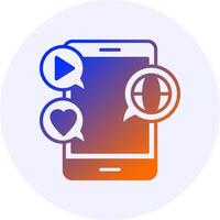 Social media Icon Gradient Style vector