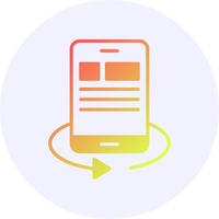 Virtual tour Icon Minimal Gradient Style vector