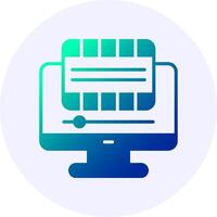 Animation Icon Minimal Gradient Style vector