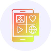 Convergence Icon Minimal Gradient Style vector